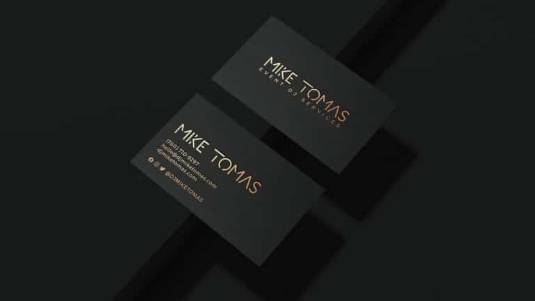 Mike Tomas Business Cards Mockup