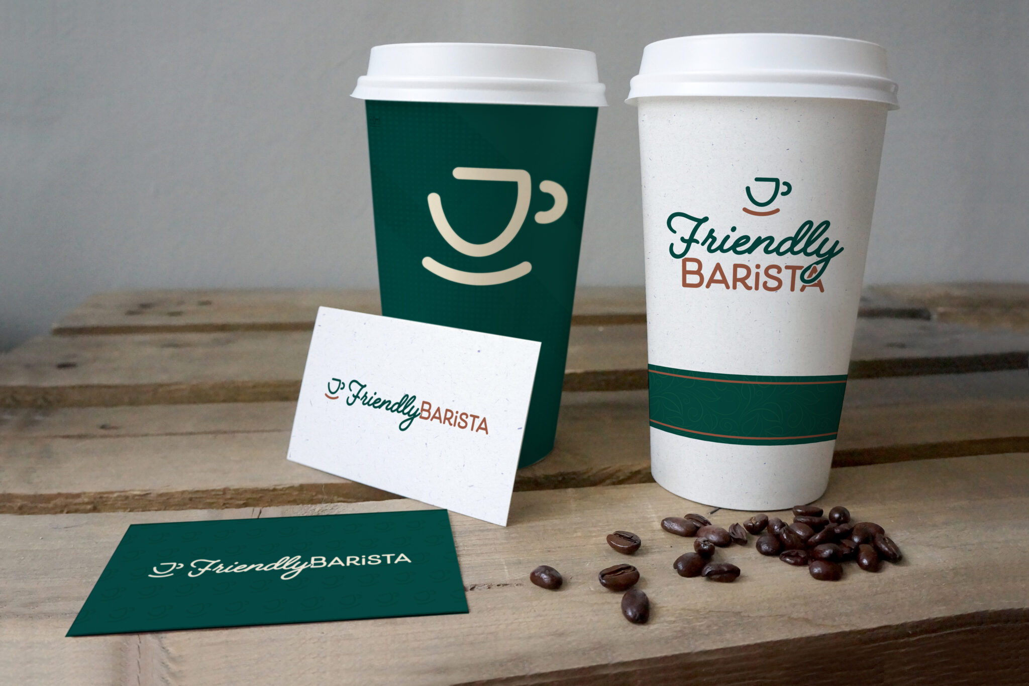 Coffee Business Card Mockup scaled
