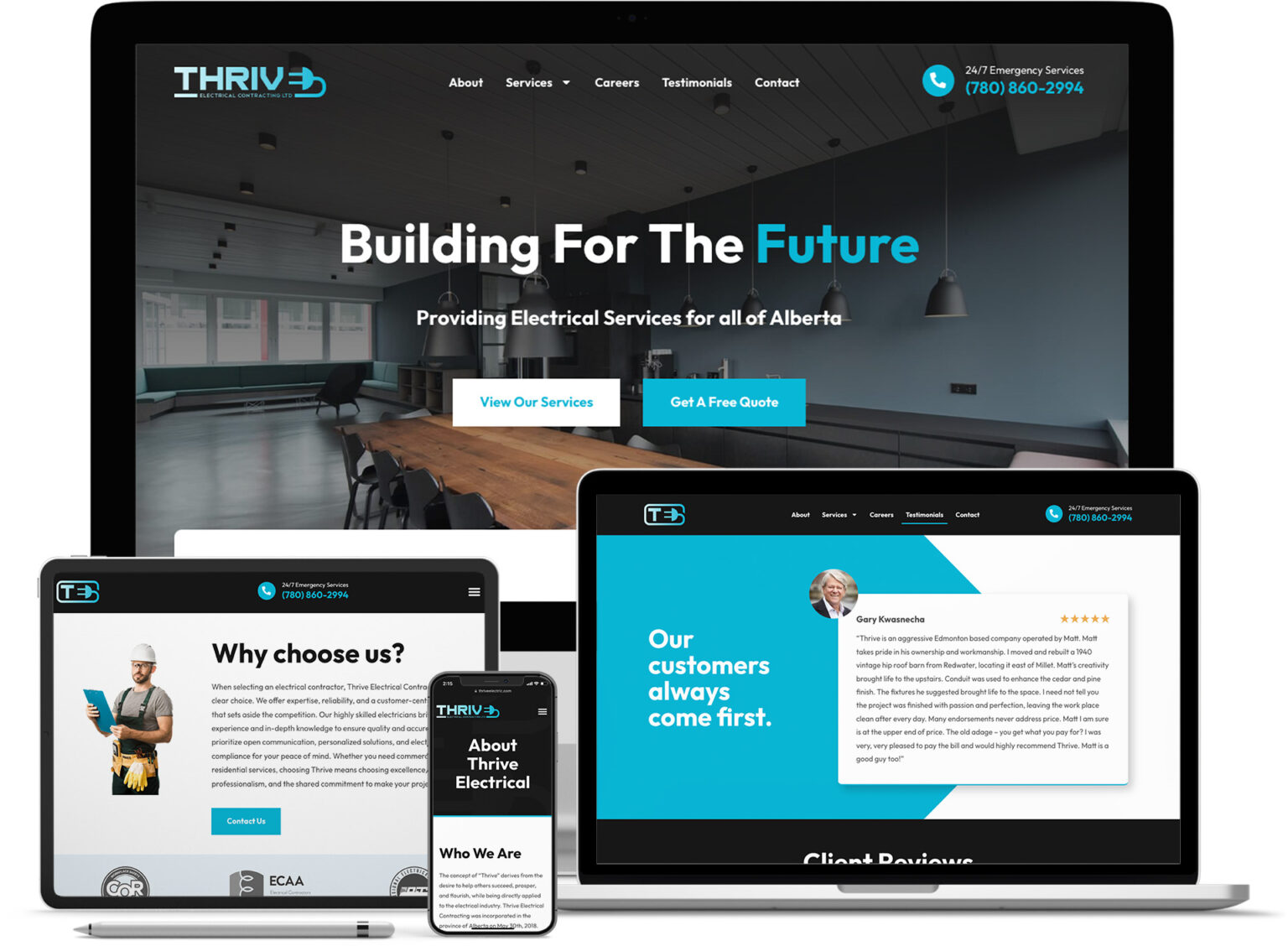 Thrive Website Screens