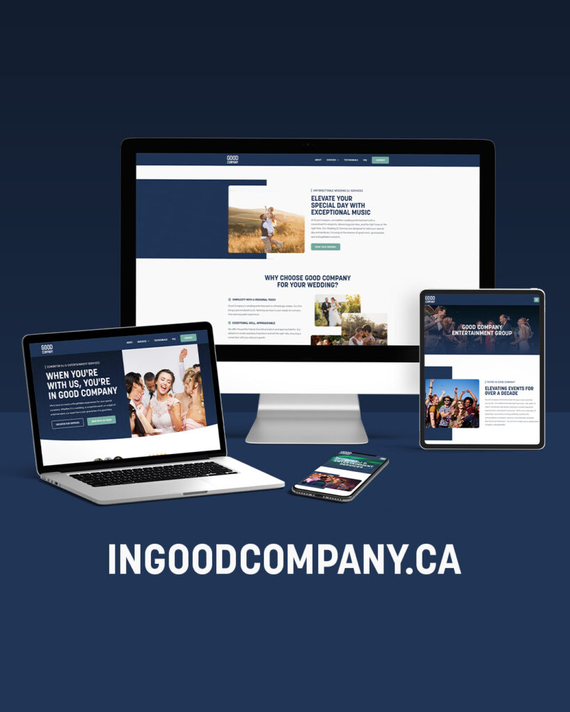 Good Company Entertainment Web Design provided by Creative Square